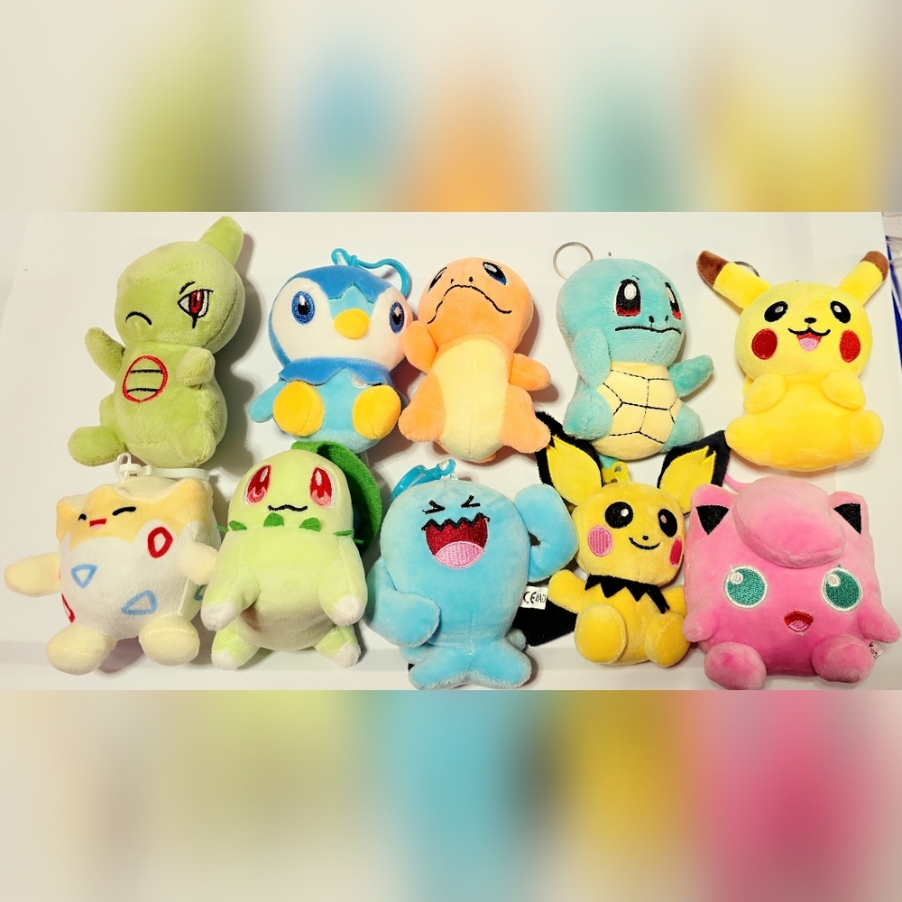 2-Pokemon Plush Keychain,Perfect for back to school 😍
